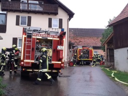 Gemeinsame Übung mit der Feuerwehr Pfahlbronn in Brucl